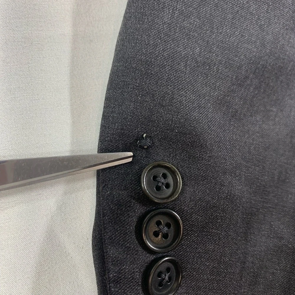 Canali Loro Piana Tasmanian Super 120s Wool Blazer Mens US 42R Dark Gray Italy‎